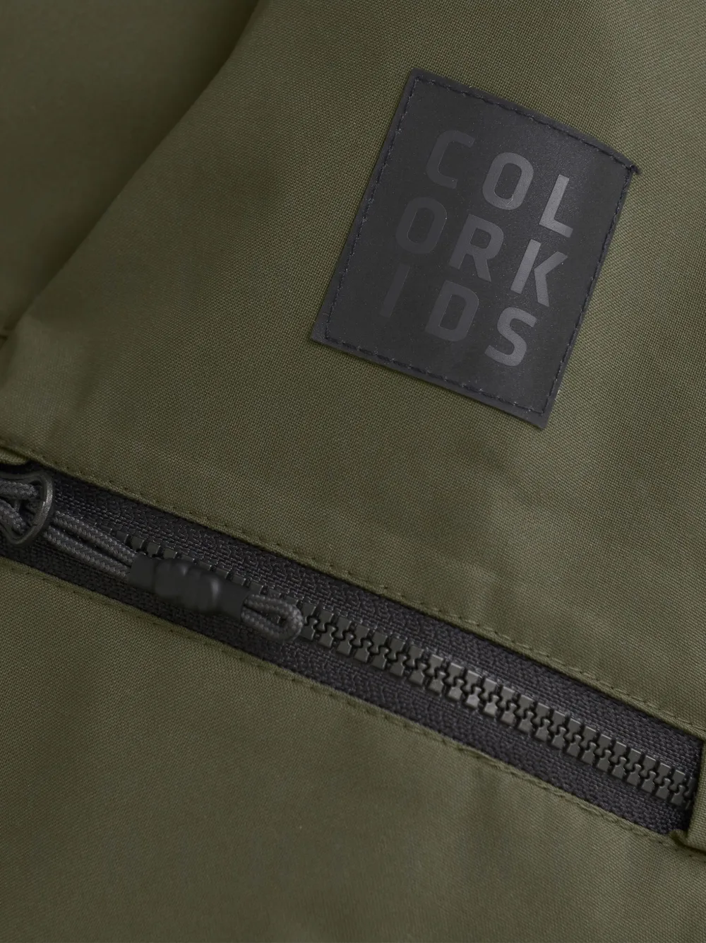 COLOR KIDS Jas met capuchon en dubbele rits Groen
