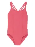 COLOR KIDS cross-back flower swimsuit - Pink
