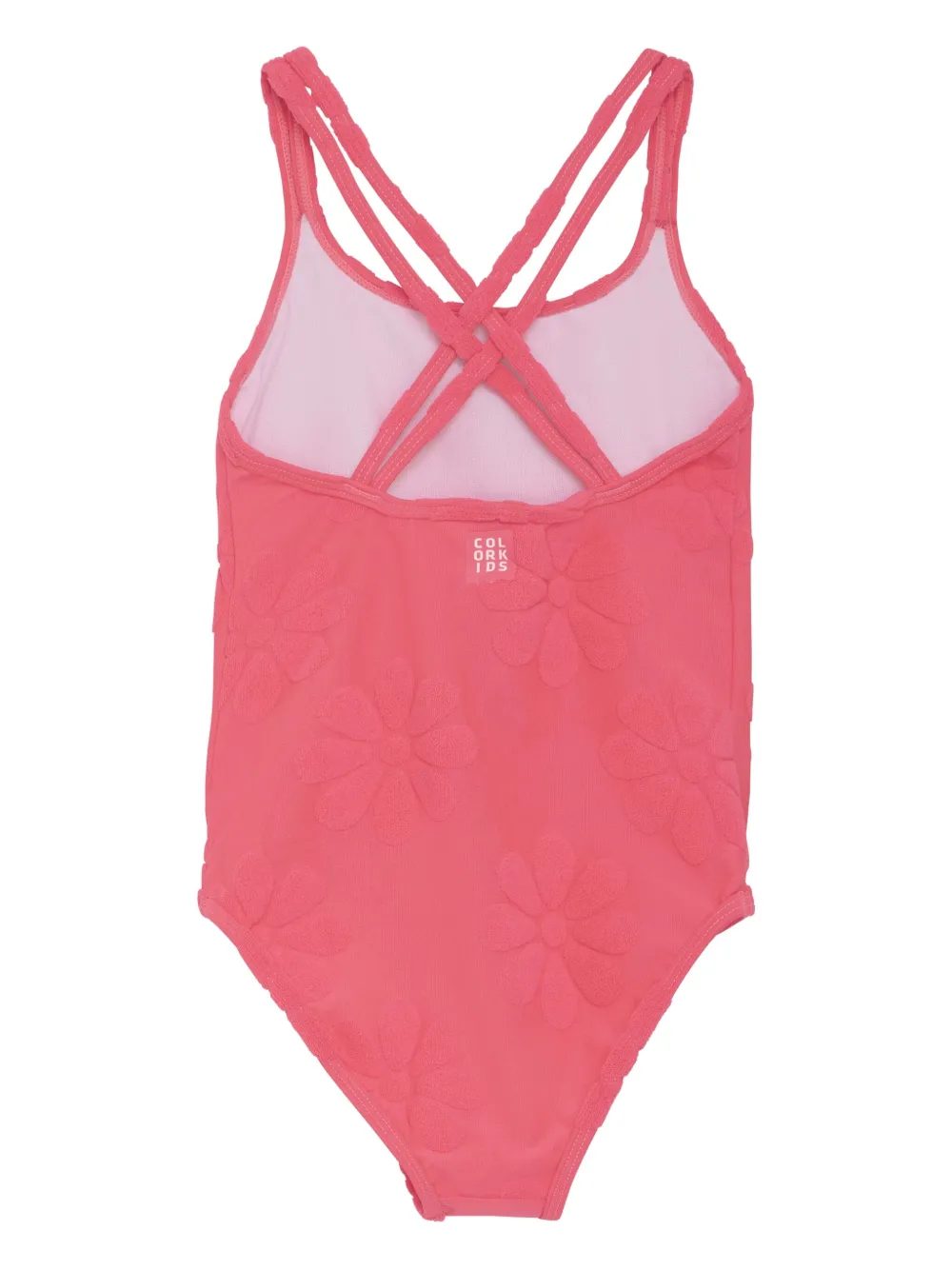 COLOR KIDS Badpak met gekruiste bandjes en bloemenprint Roze
