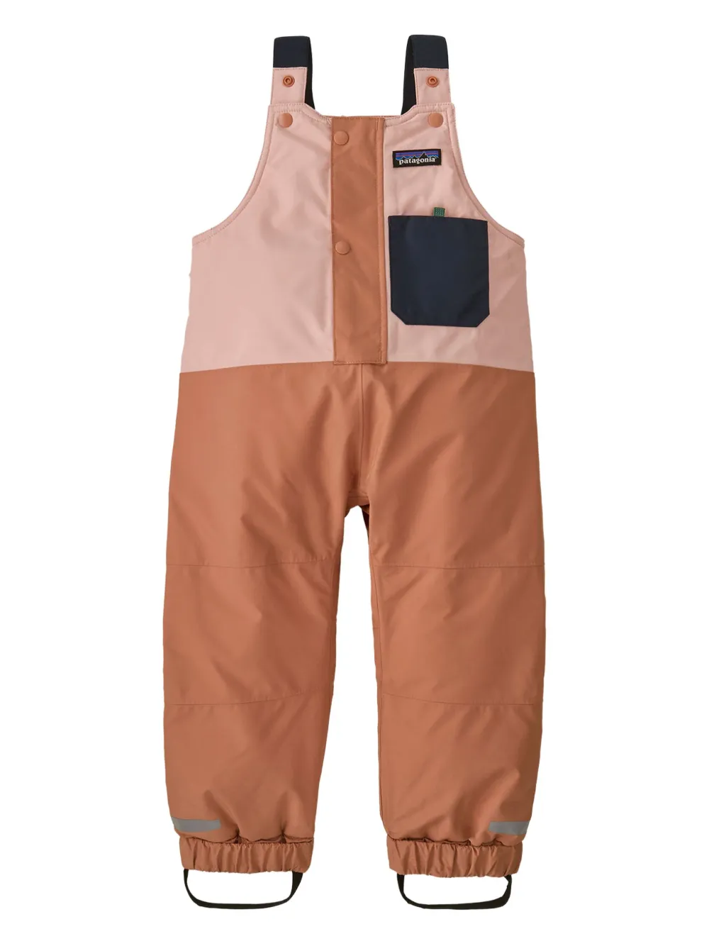 Patagonia Kids two-tone snow pile bibs | Orange | Image 1