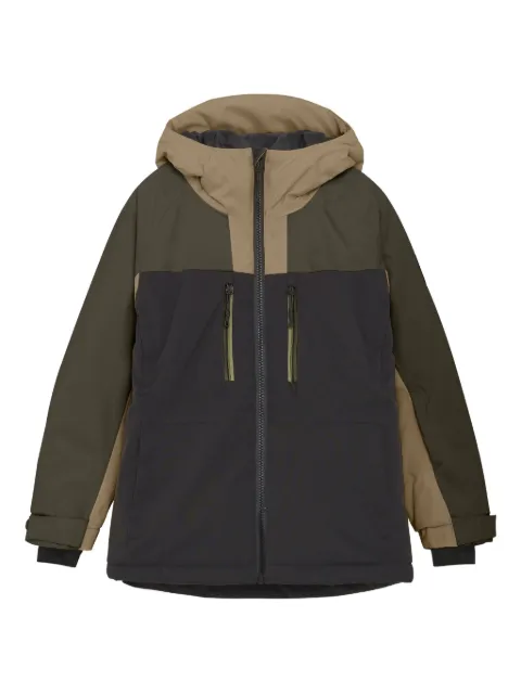 COLOR KIDS hooded colour-blocked jacket