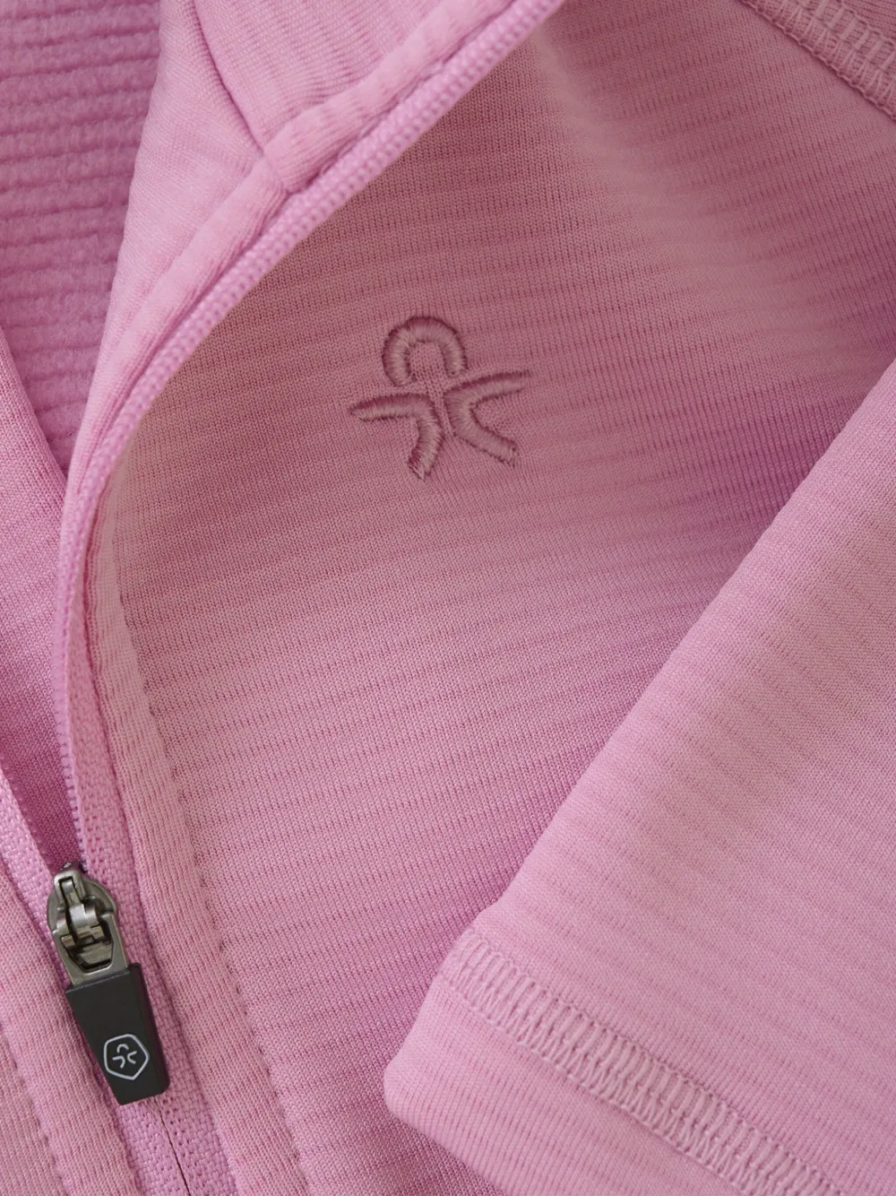 COLOR KIDS Geribbelde sweater met halve rits Roze