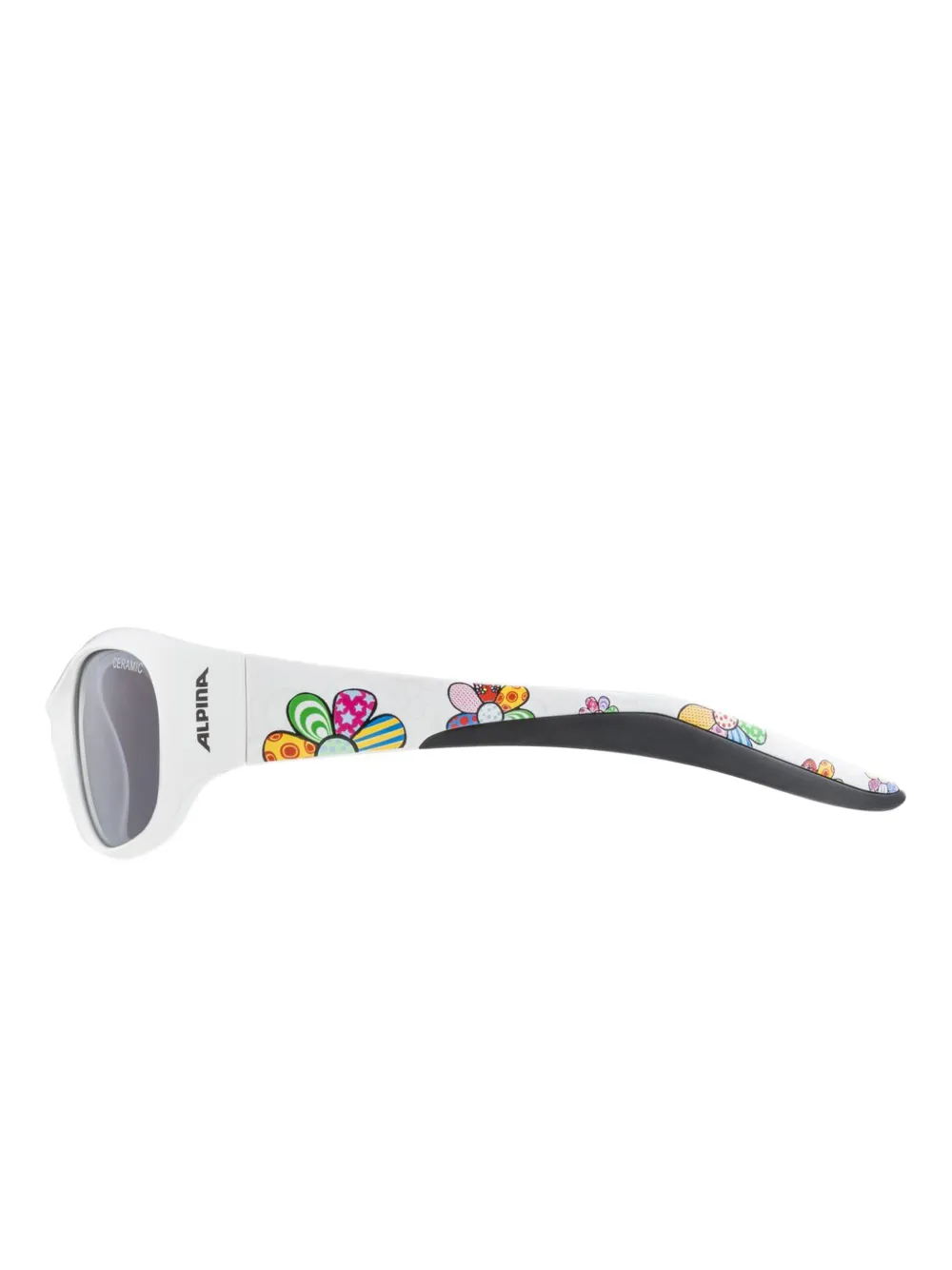 ALPINA KIDS Zonnebril met flexibel montuur en bloemenprint Wit