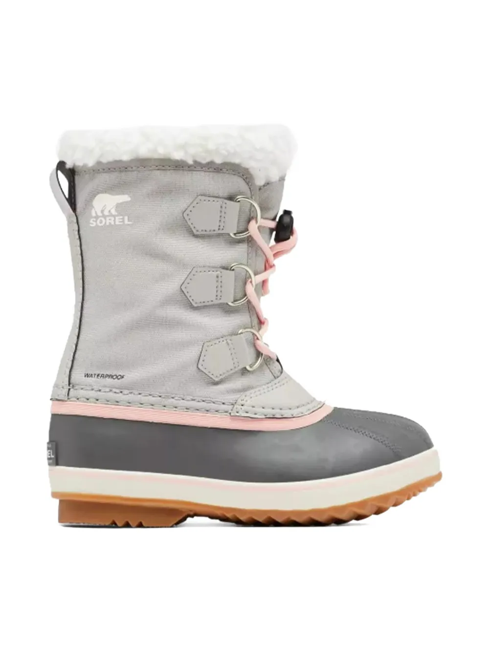 SOREL KIDS lace-up toggle snow boots Grey