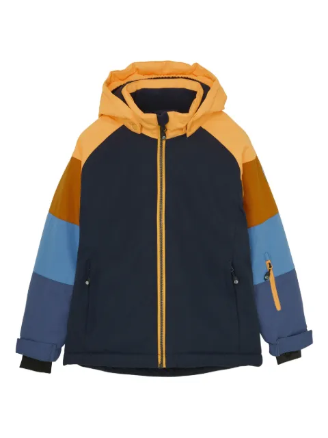 COLOR KIDS colour-block hooded jacket