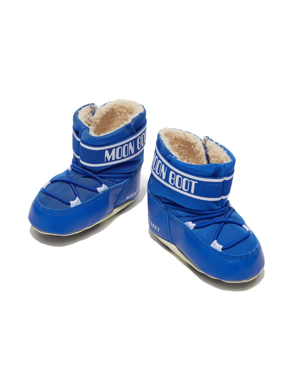 Moon Boot Kids logo-band boots Blue