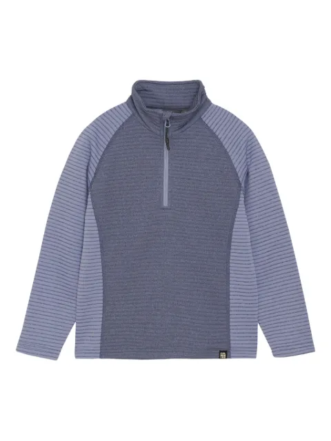 COLOR KIDS ribbed-panelled half-zip top