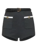 Self-Portrait stretch-design shorts - Grey