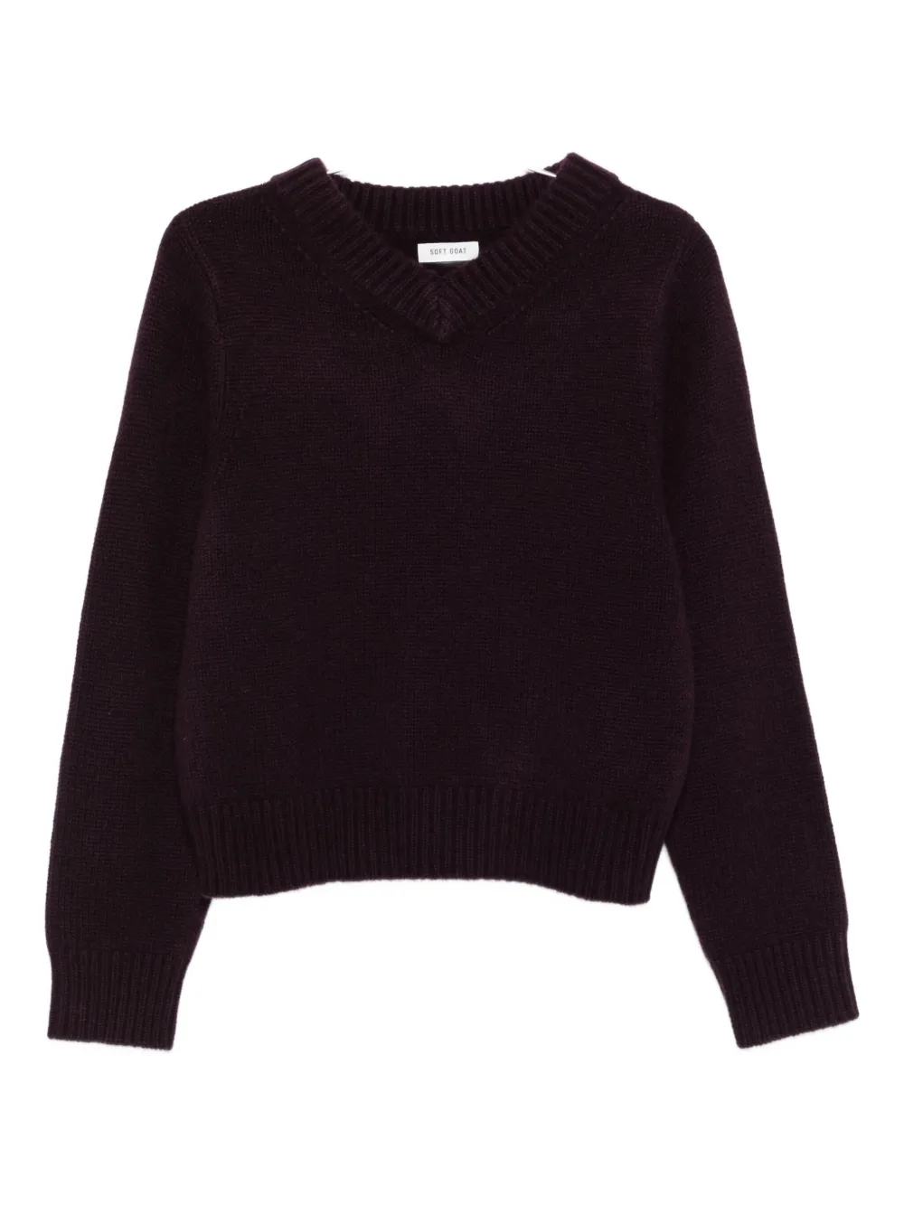 Soft Goat chunky v-neck sweater - レッド Soft Goat chunky v-neck sweater - レッド