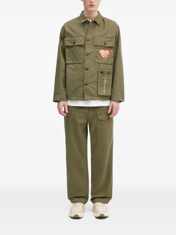 Human Made ハートモチーフ シャツジャケット | グリーン | FARFETCH JP