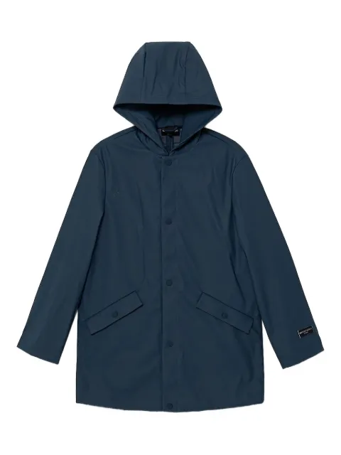 Emporio Armani Kids logo-patch hooded coat