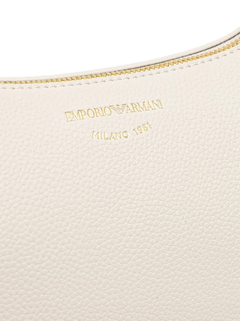 Emporio Armani Logo-plaque Zip-top Shoulder Bag In Neutral