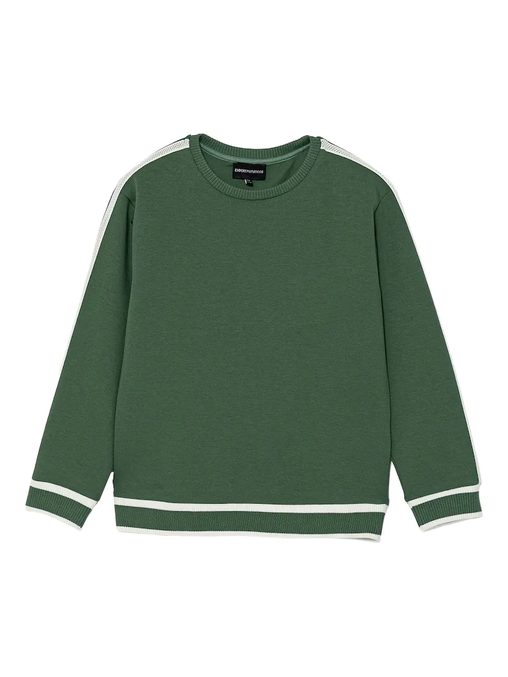 Emporio Armani Kids stripe-detail sweatshirt | Green | Image 1