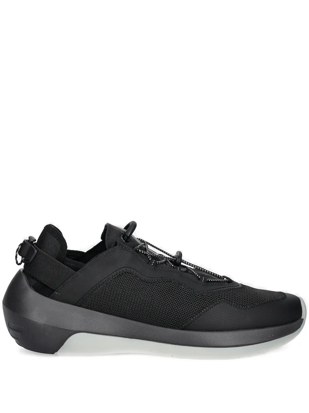 Emporio Armani mesh-panelled lace-up sneakers - ブラック Emporio Armani mesh-panelled lace-up sneakers - ブラック