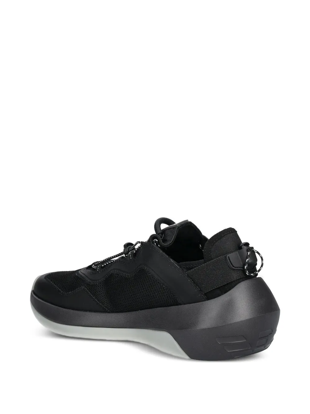 Emporio Armani mesh-panelled lace-up sneakers Black