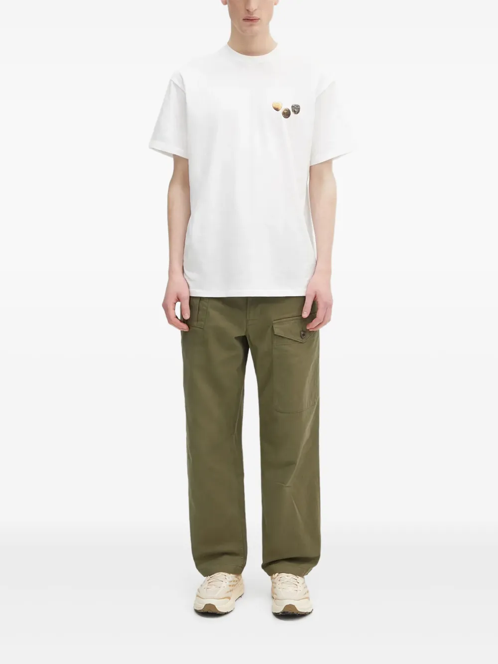 patch-pocket herringbone trousers