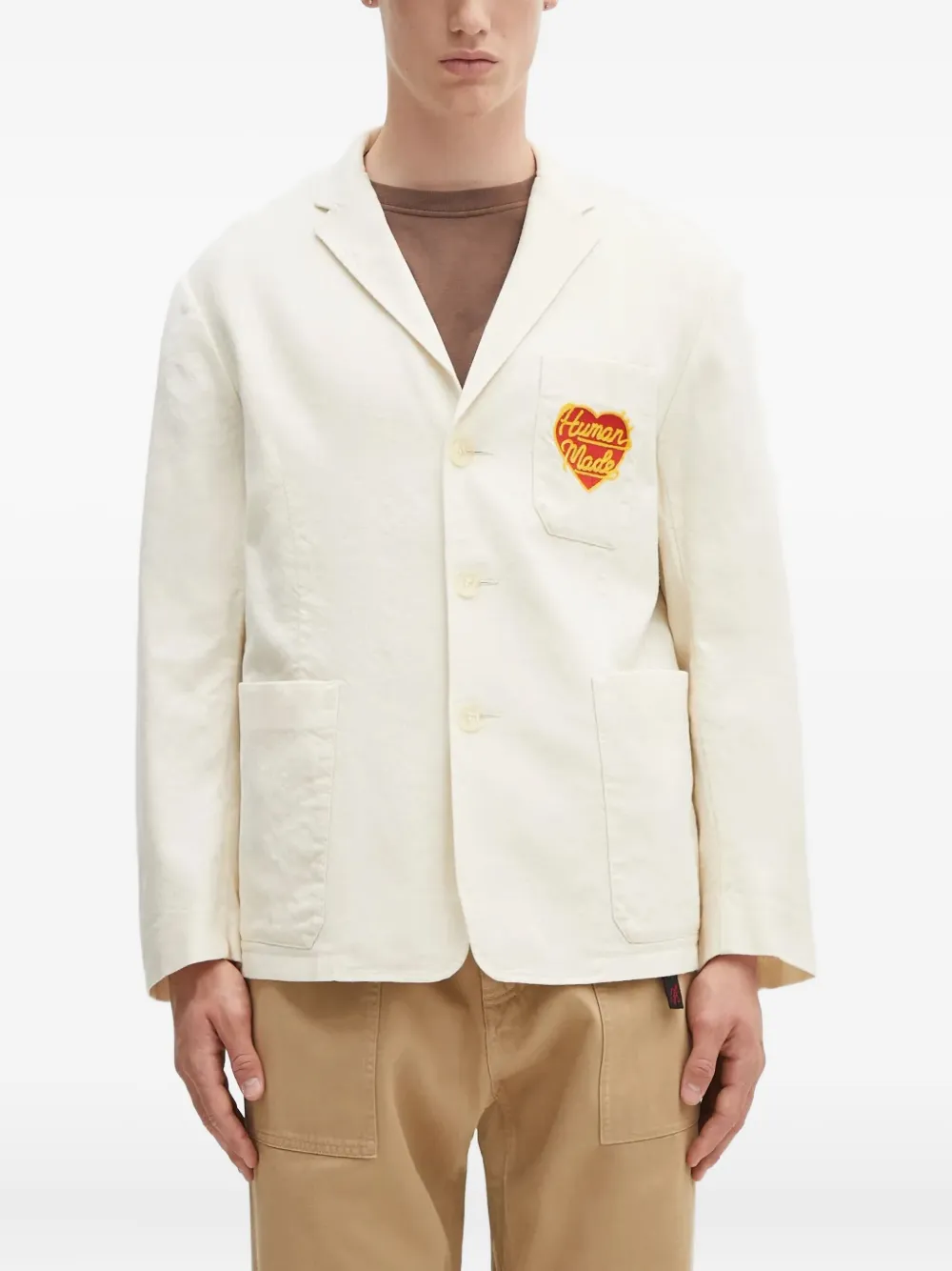 Human Made blazer de vestir con logo bordado | blanco | Image 1