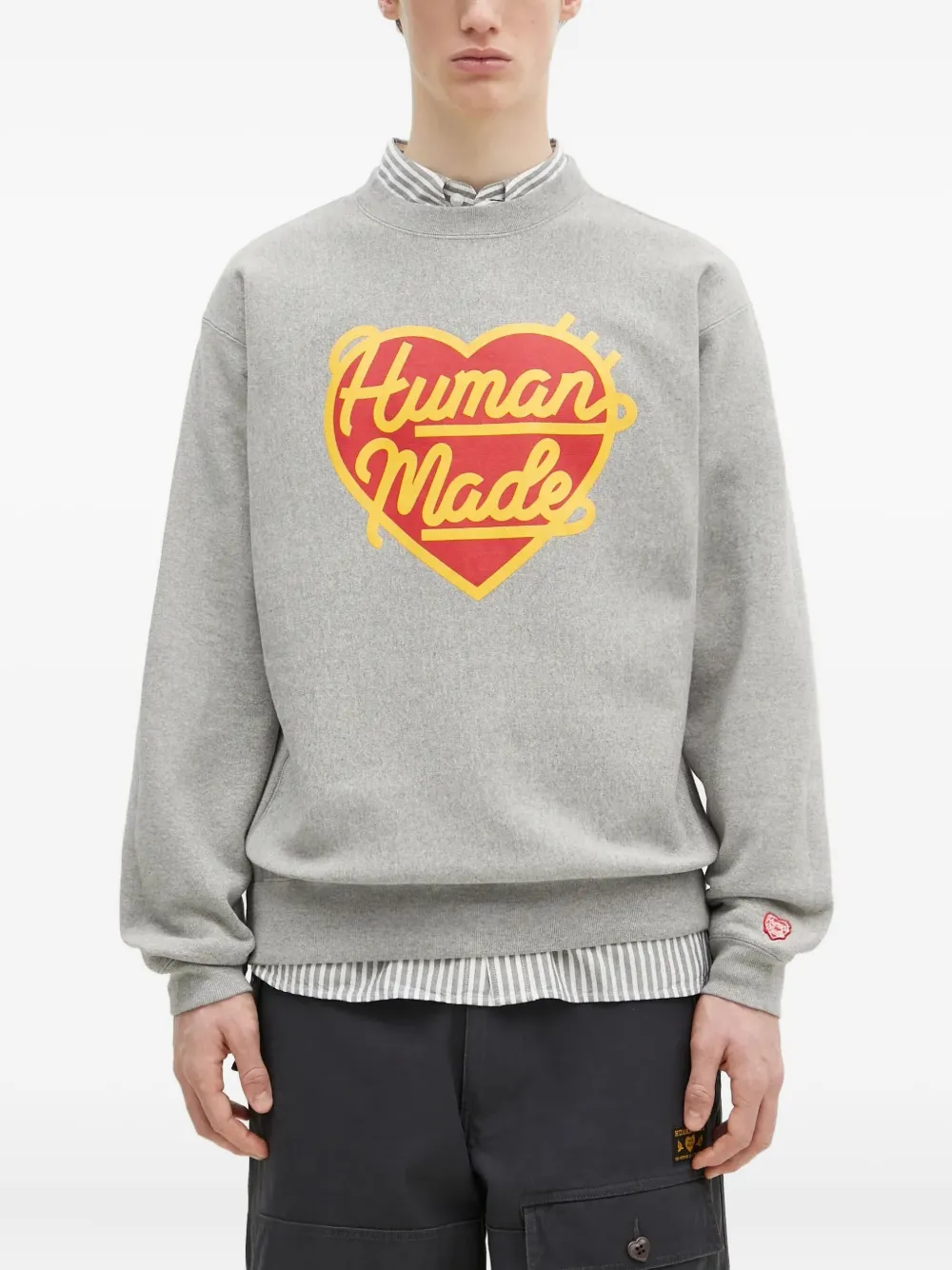 Human Made heart-logo sweatshirt - Grigio