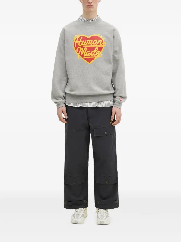 human made ロゴスウェット グレー Human Made ハート型ロゴ