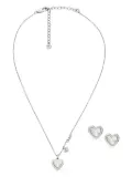 Emporio Armani heart-shaped pendant necklace set - Silver