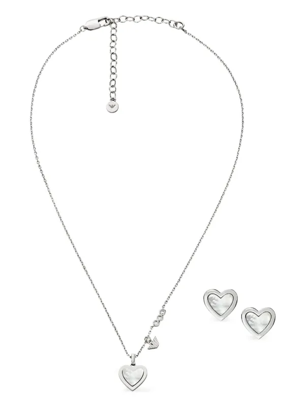 Emporio Armani heart-shaped Pendant Necklace Set Silver FARFETCH PH