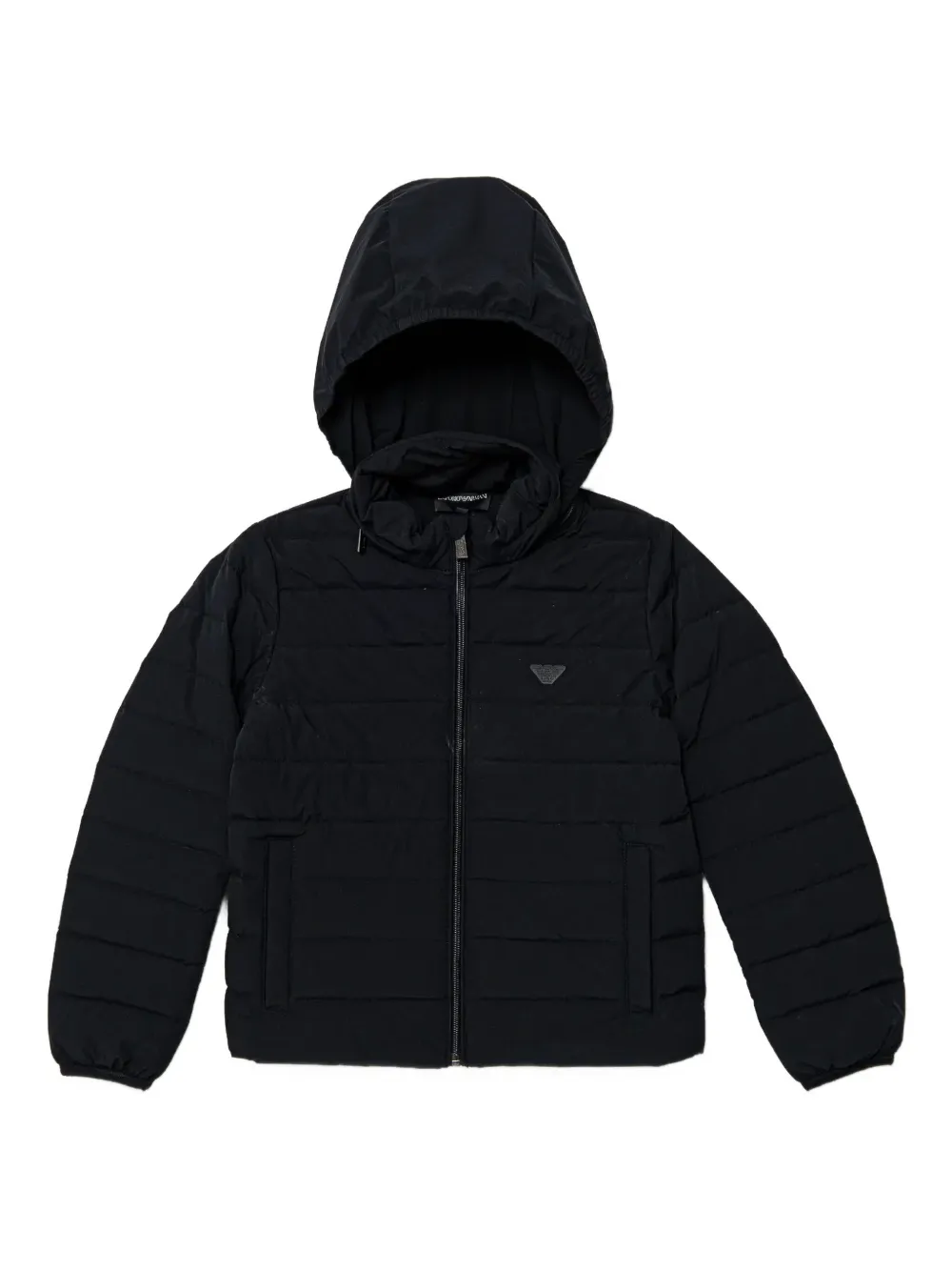 Emporio Armani Hooded Jacket In Black