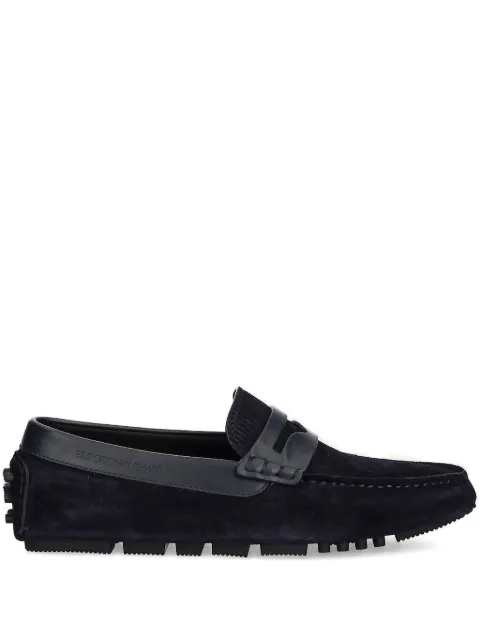 Emporio Armani suede loafers