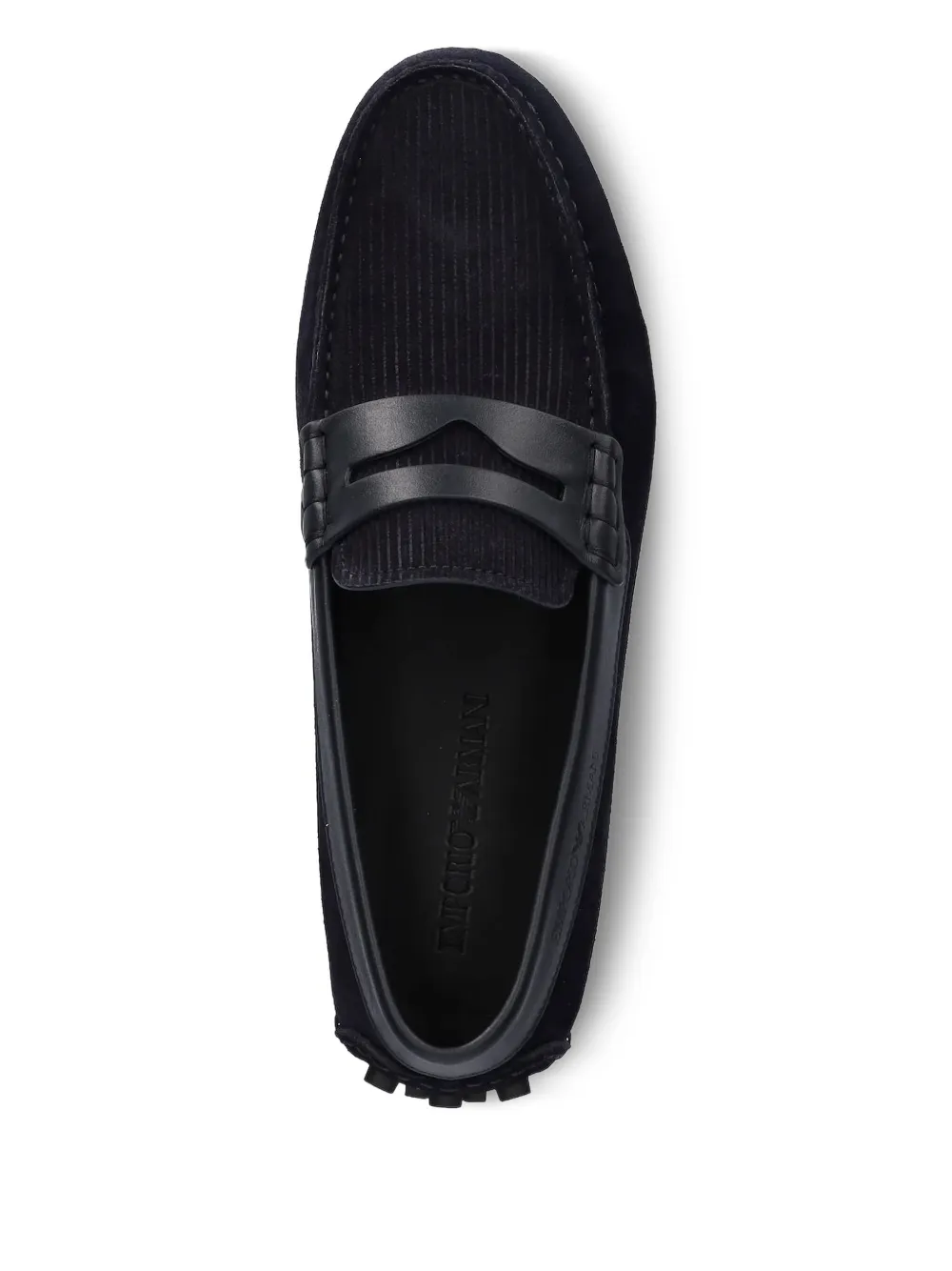 Emporio Armani Suède loafers - Blauw