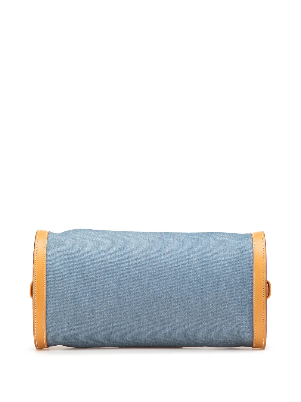 Pre-owned Hermes 2002 Denim And Calfskin Sac Doremi 33 Shoulder Bag