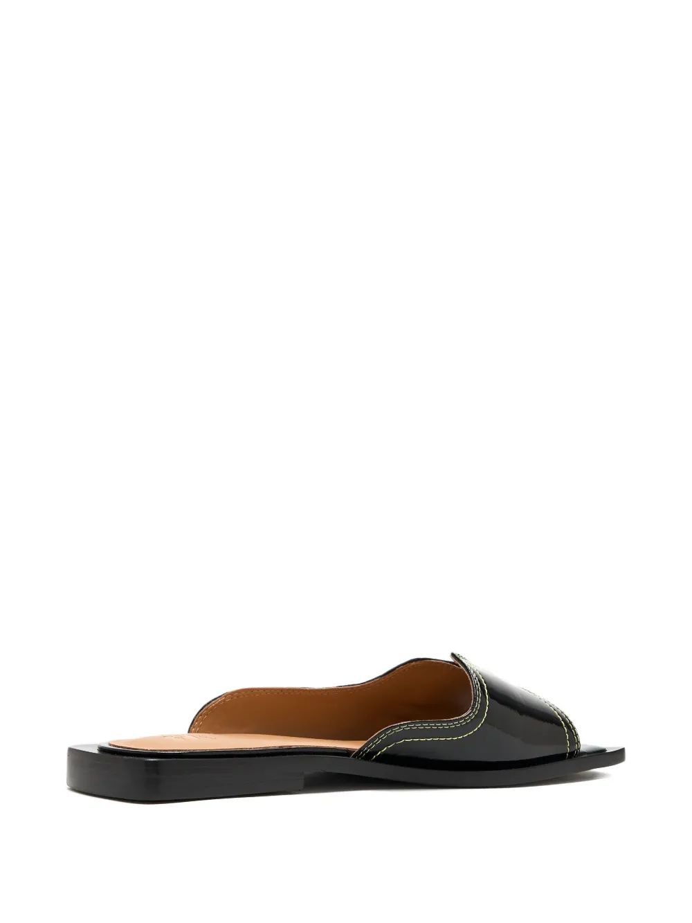 GANNI contrast-stitching sandals Black