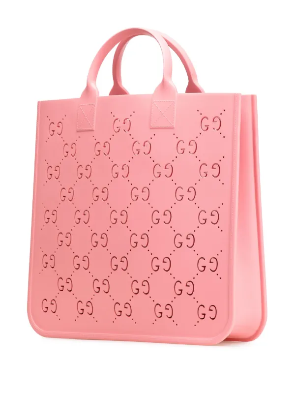 Gucci ピンク GGトートバッグ Gucci Pre-Owned 2016-2024 キッズ GG ラバー トートバッグ