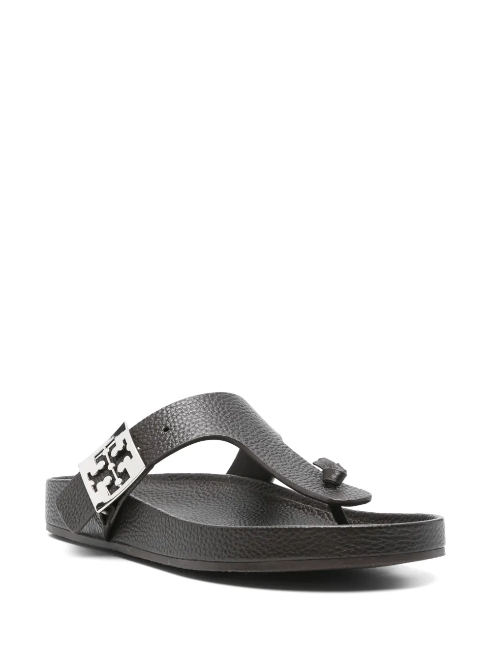 Tory Burch leather flat sandals Bruin