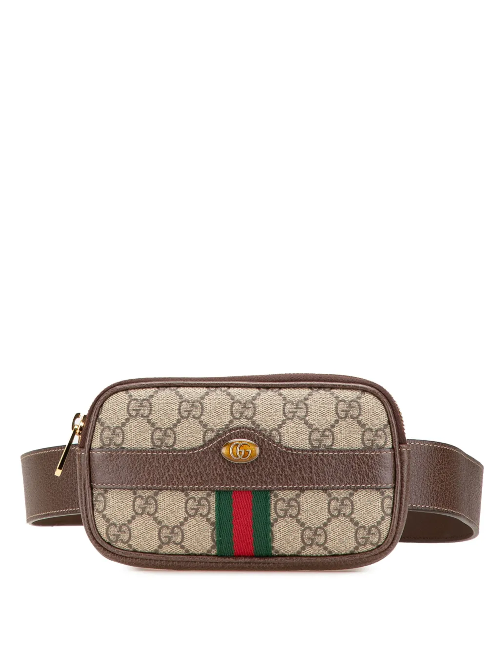 Gucci Pre-Owned 2016-2024 GG Supreme Web Ophidia belt bag | Brown | Image 1