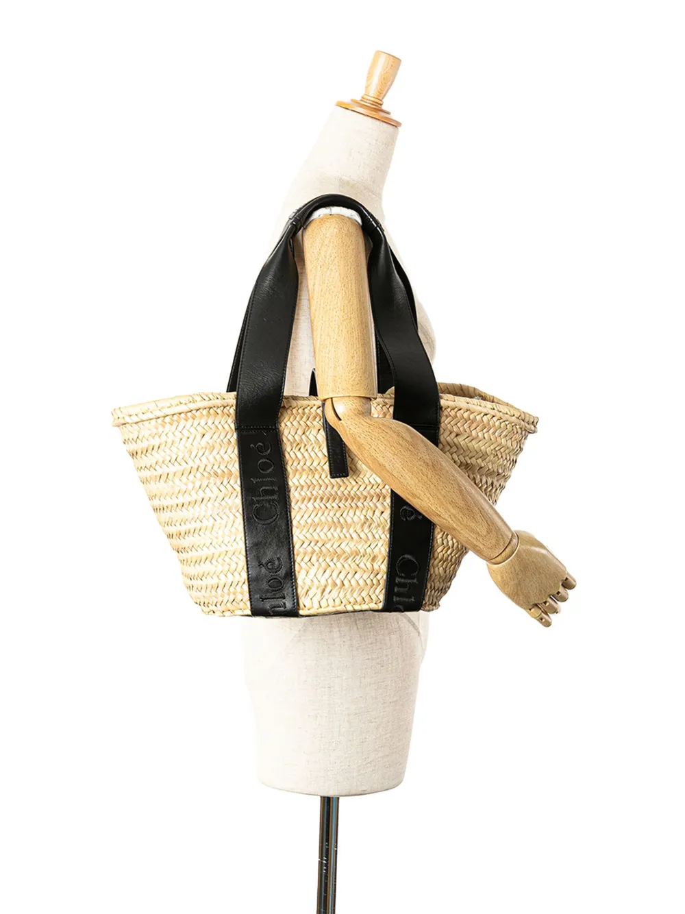 Chloé Pre-Owned bolsa de mano Sense Basket mediana de rafia y piel de becerro 2023 | Estilos de archivo | Image 2