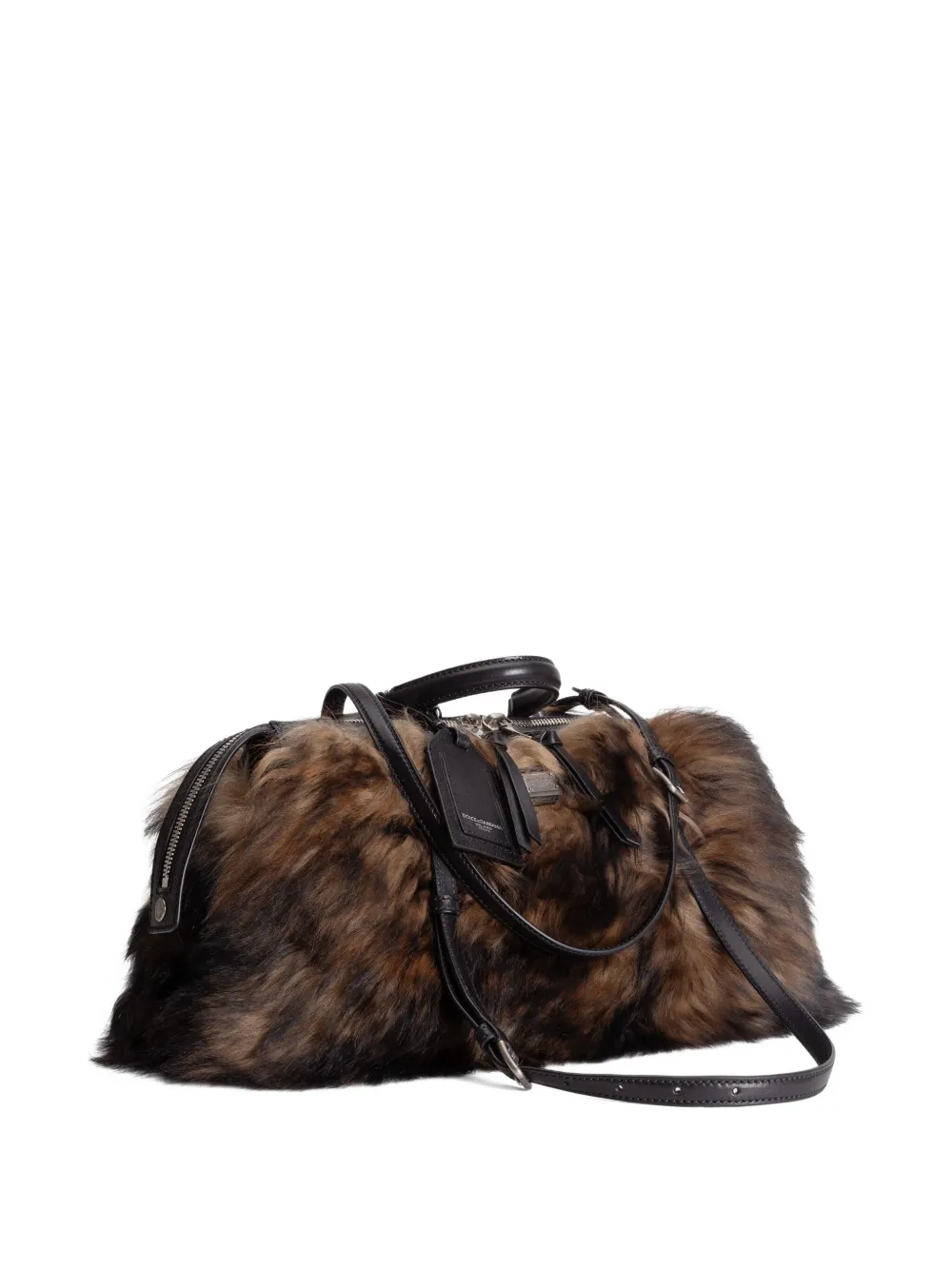Dolce & Gabbana Vittoria shopper met afwerking van bont Bruin