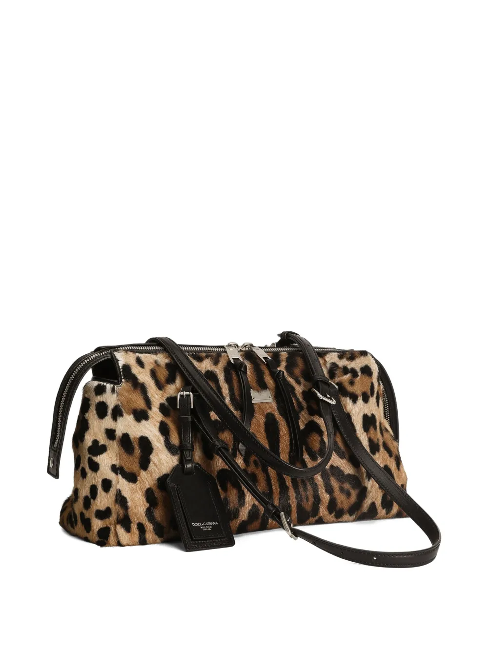 Dolce & Gabbana Leopard Print Vittoria Shoulder Bag In Animal Print