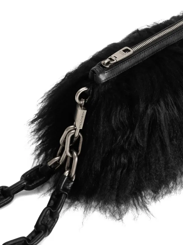 Dolce & Gabbana ファートリム クラッチバッグ | ブラック | FARFETCH JP