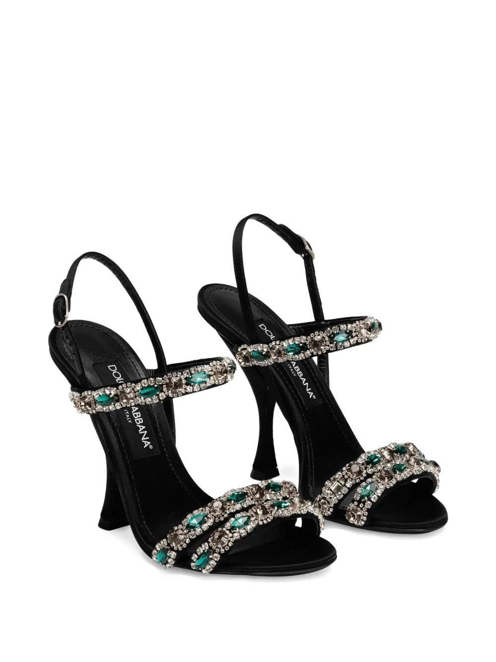Dolce & Gabbana Sandalen verfraaid met kristallen Zwart