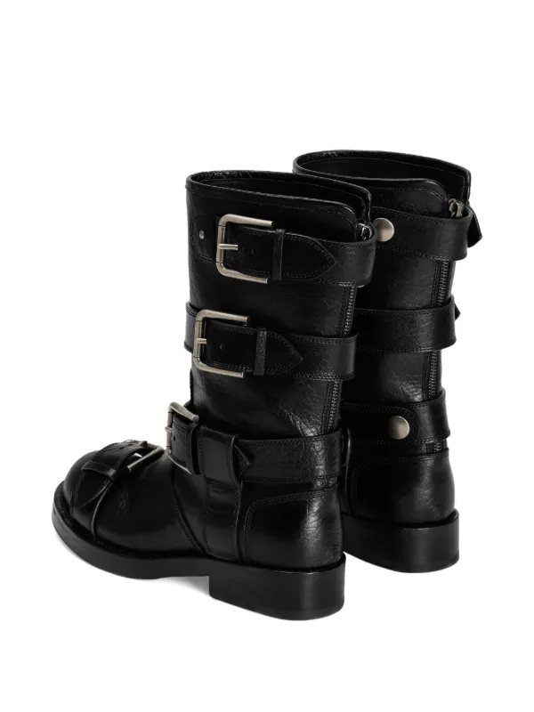 Dolce Gabbana Botas Con Múltiples Hebillas Negro FARFETCH CO
