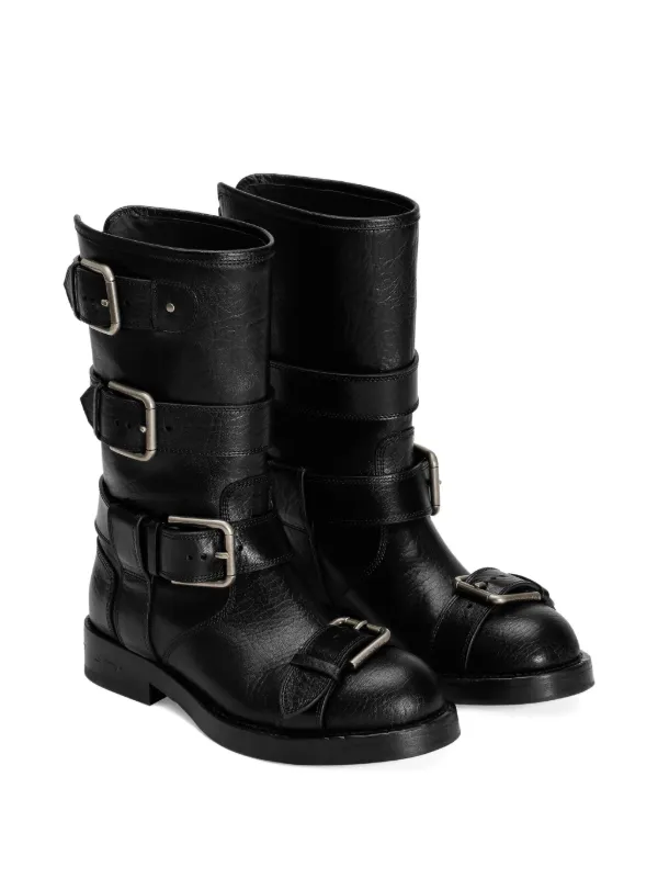 Dolce & Gabbana multiple-buckle Leather Boots | Black | FARFETCH ZA