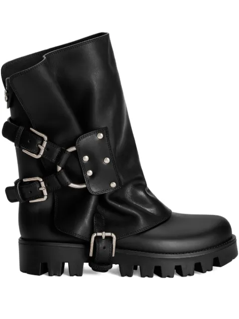 Dolce & Gabbana buckle-detail biker boots