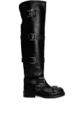 Dolce & Gabbana buckle-strap leather boots - Black