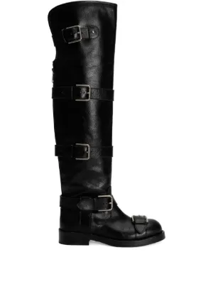 Dolce & Gabbana buckle-embellished knee-high Boots | Black