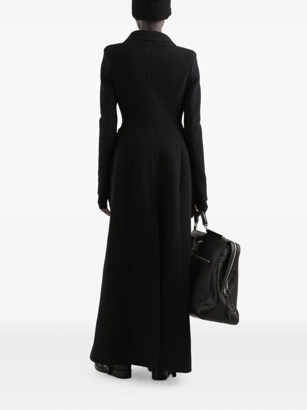 Dolce & Gabbana Double-breasted Coat In Black