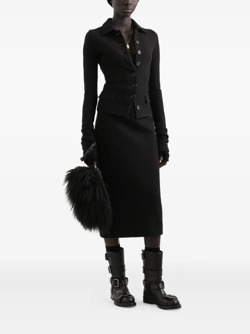 Dolce & Gabbana button-fastening virgin-wool jacket | Fitted Jackets | Image 2