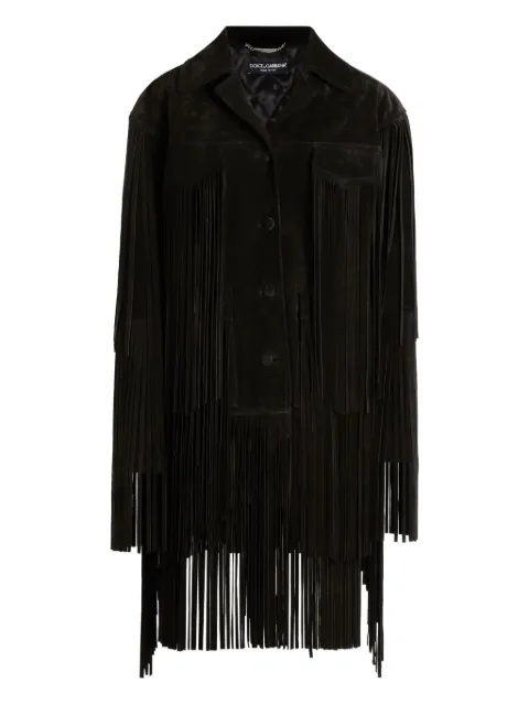 Dolce & Gabbana pleated fringe coat