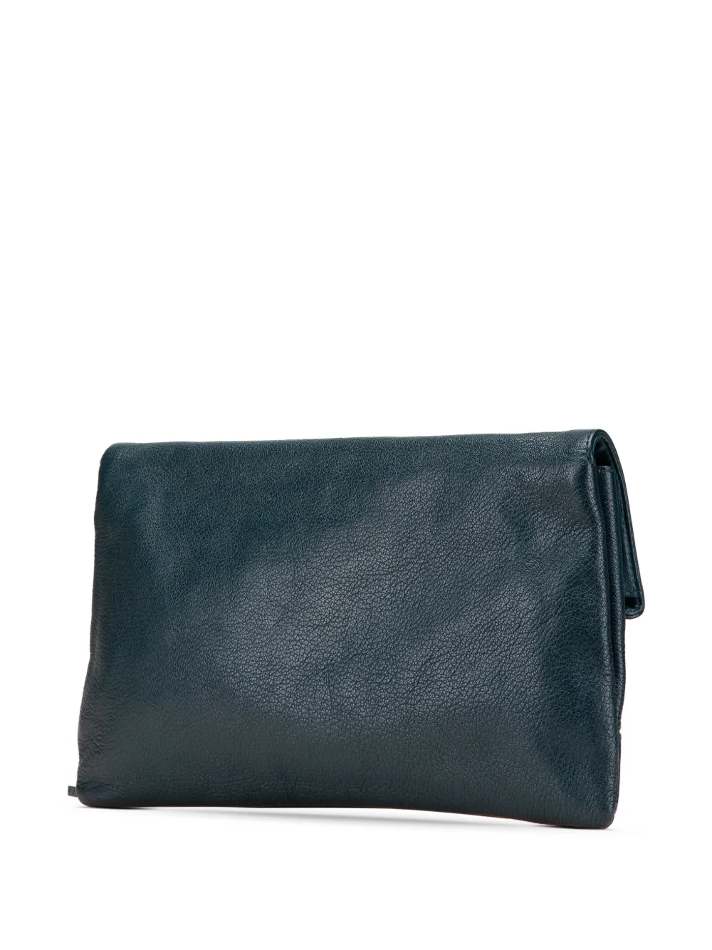 Pre-owned Balenciaga 2005-2024 Chevre Motocross Metallic Edge Envelope Clutch Bag