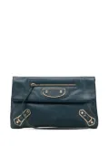Balenciaga Pre-Owned 2005-2024 Chevre Motocross Metallic Edge Envelope clutch bag - Blue