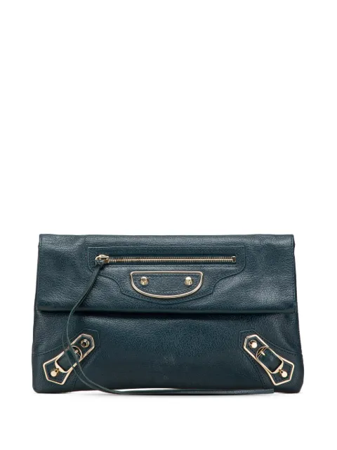 Balenciaga Pre-Owned 2005-2024 Chevre Motocross Metallic Edge Envelope clutch bag
