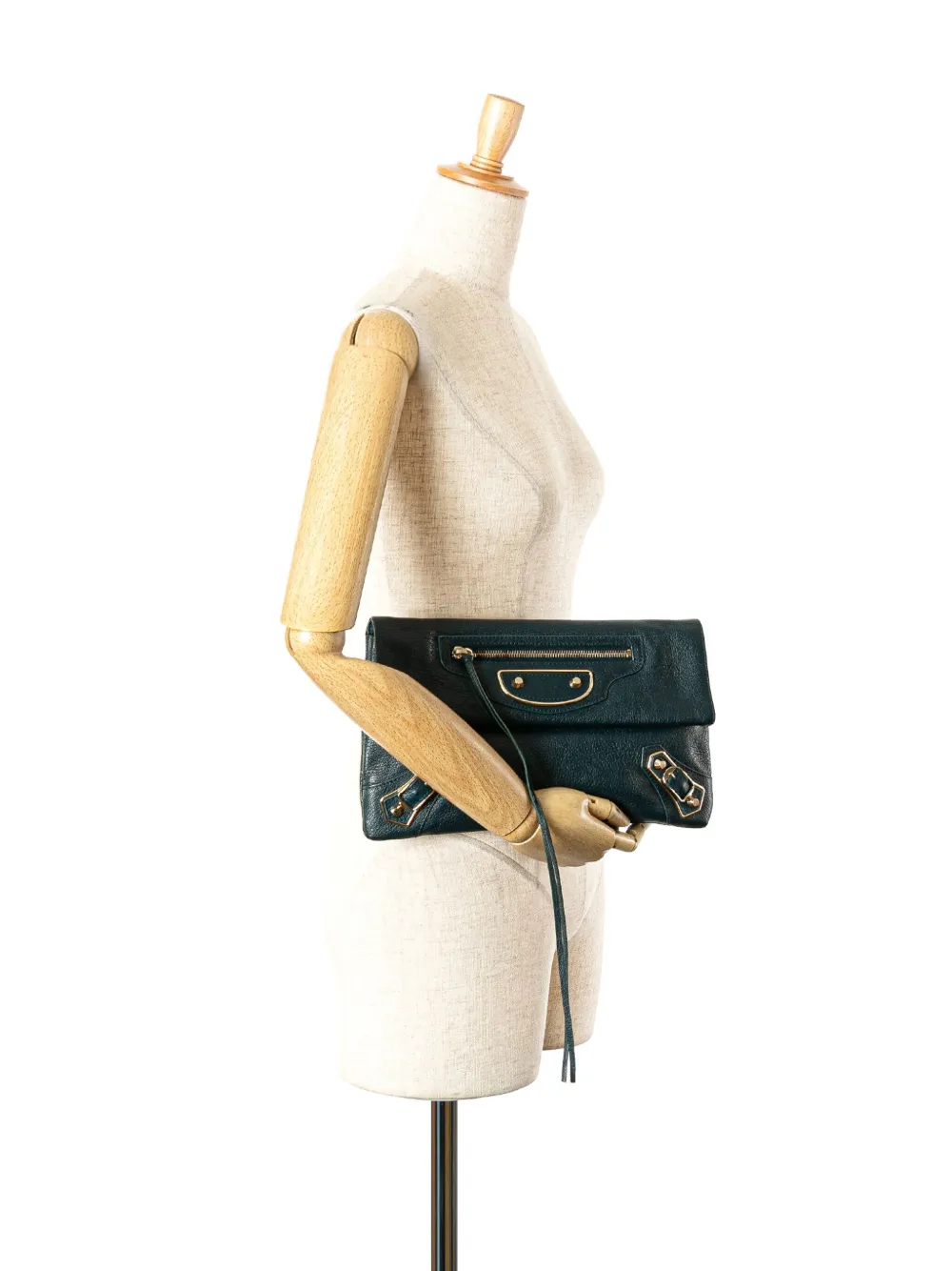 Balenciaga Pre-Owned bolsa de mano Chevre Motocross Metallic Edge Envelope 2005-2024 | Estilos de archivo | Image 2